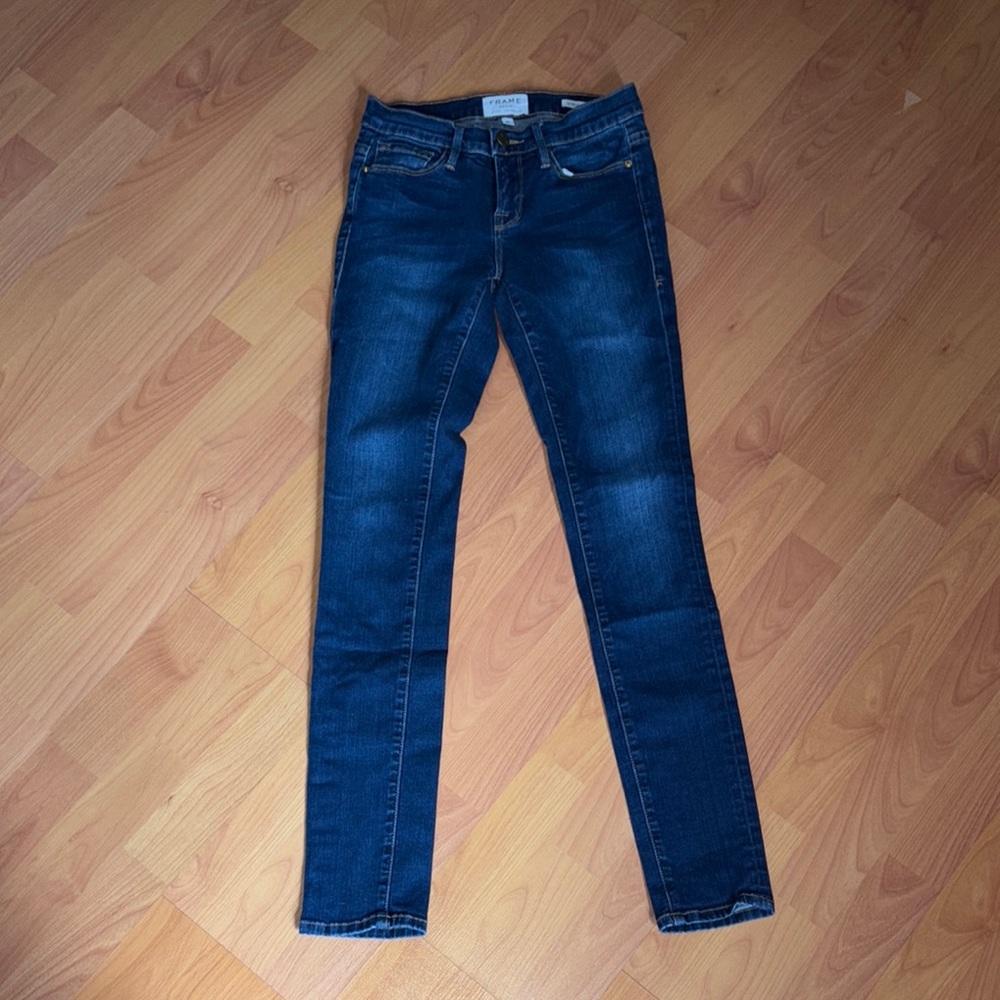 Frame Denim Women's Deep Indigo Skinny Jeans